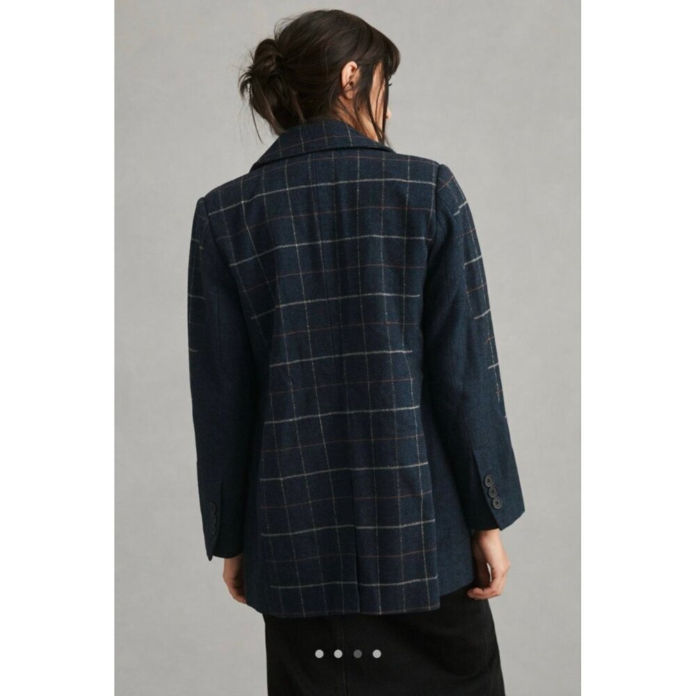 NWT Anthropologie Avec Les Filles Oversized Plaid Blazer - Picture 3 of 12